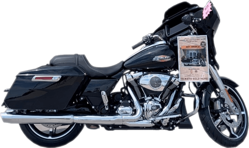 Harley Davidson motorcycle on display